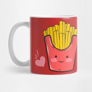 Kawaii French Fries Valentine Mug